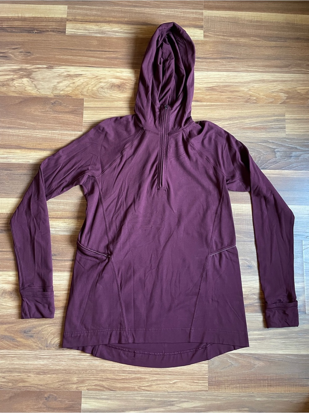 Lululemon Warm Stabilizer 1/2 Zip Hoodie Garnet Women's 6 - Picture 4 of 11